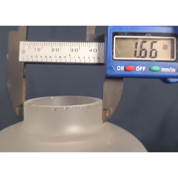 Frosted Glass Lamp Shade 1.63 In Base Fitter 5 In Height White Frosted Glass - Picture 8 of 8